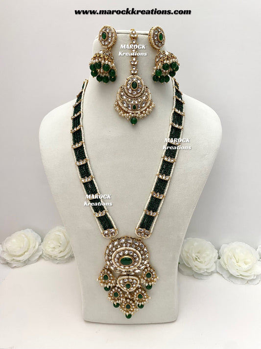 Neela Premium Quality Kundan Statement Rani haar set