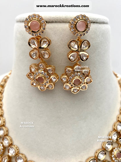 Diva Tyani Inspired Premium Quality gold plated Kundan double layer exclusive Necklace set