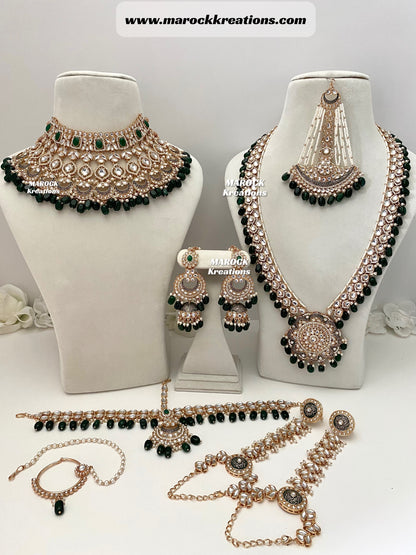 Premium Quality Kundan Meenakari Bridal set/Indian bridal jewelry