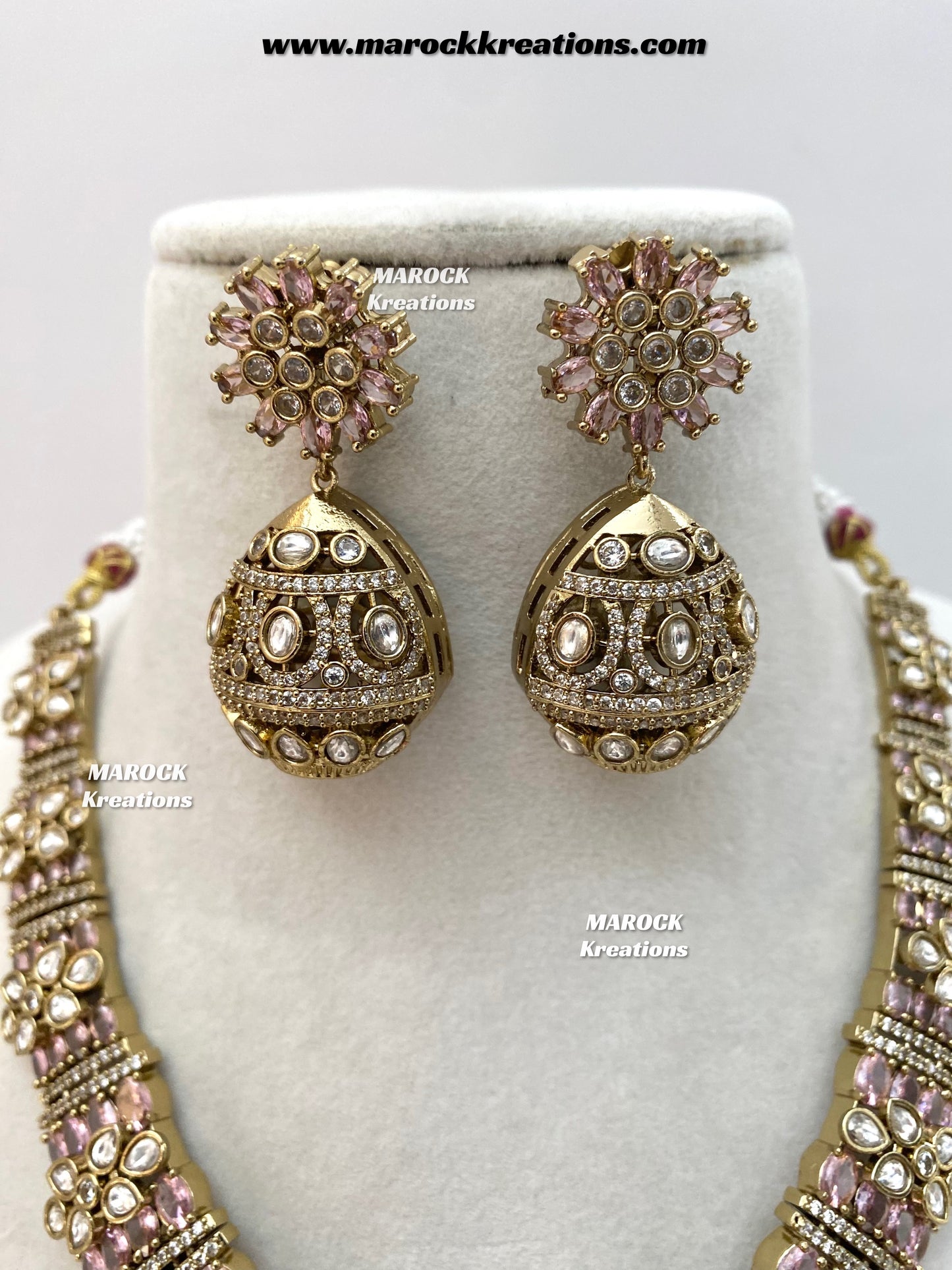 Nargis Moissanite Kundan exclusive Necklace set