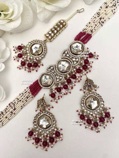 Amina Kundan Choker set