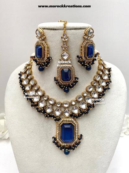 Shabnam Premium Quality Kundan Statement Necklace set