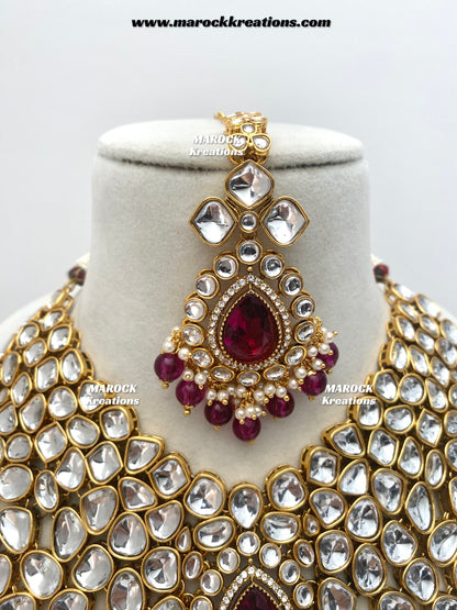 Ruhi Premium Quality Statement Kundan Necklace/Bridal set