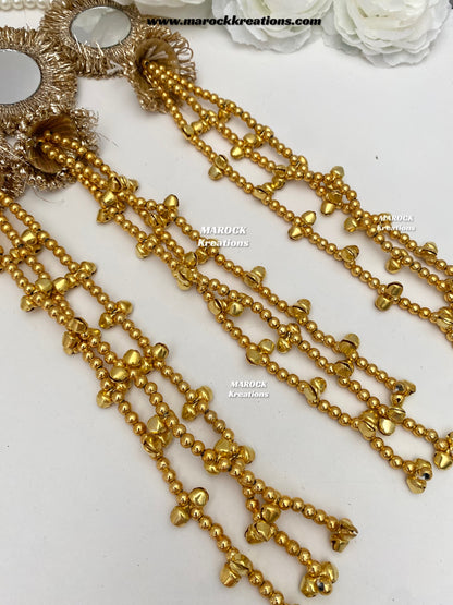 Kashmiri Paranda/Pearls, mirror and Ghungroo Paranda