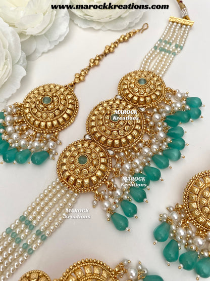 Anuja Premium Quality Gold Plated statement choker set