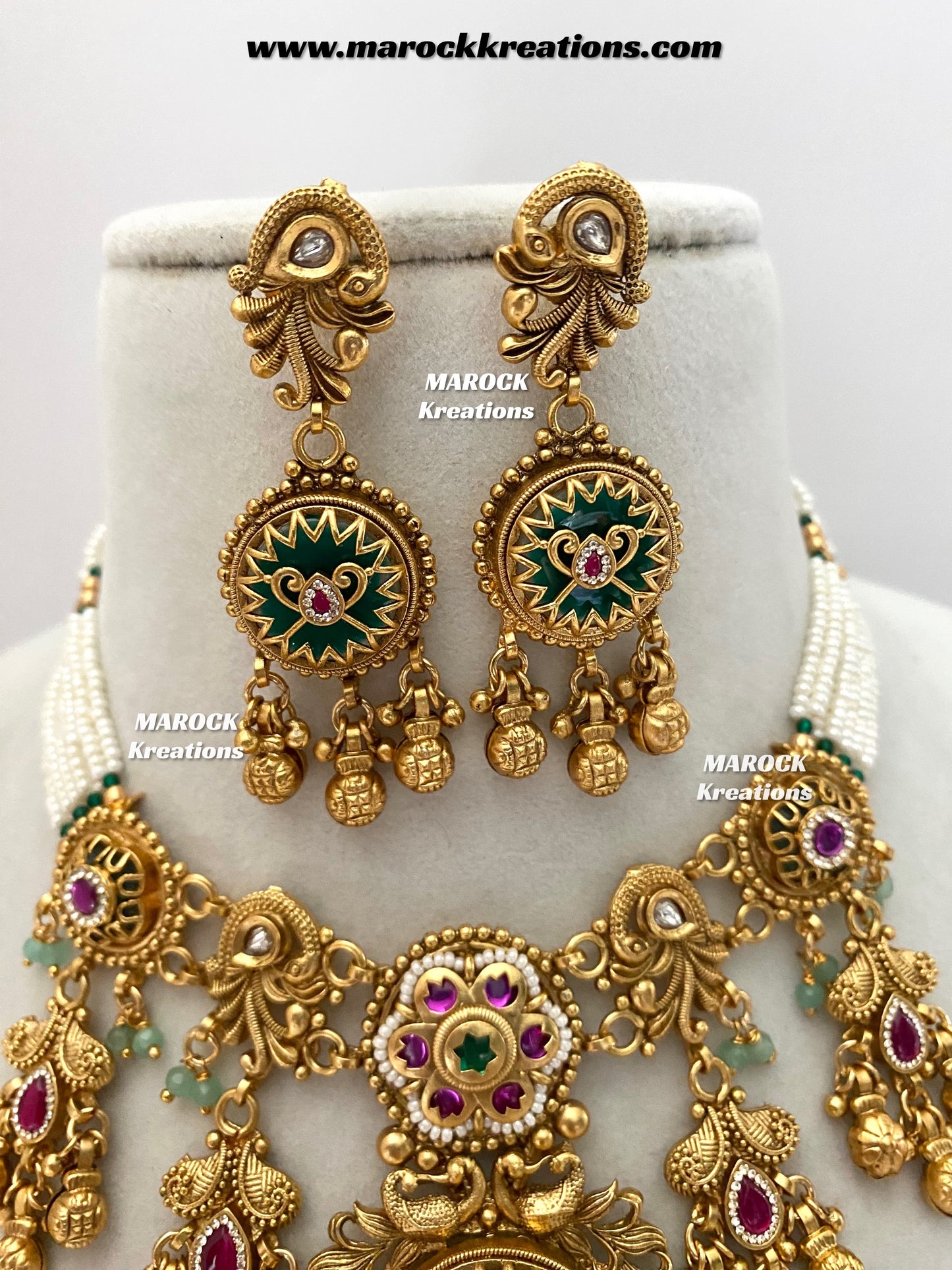 Sharmin Premium Quality exclusive Gold Plated heritage necklace set
