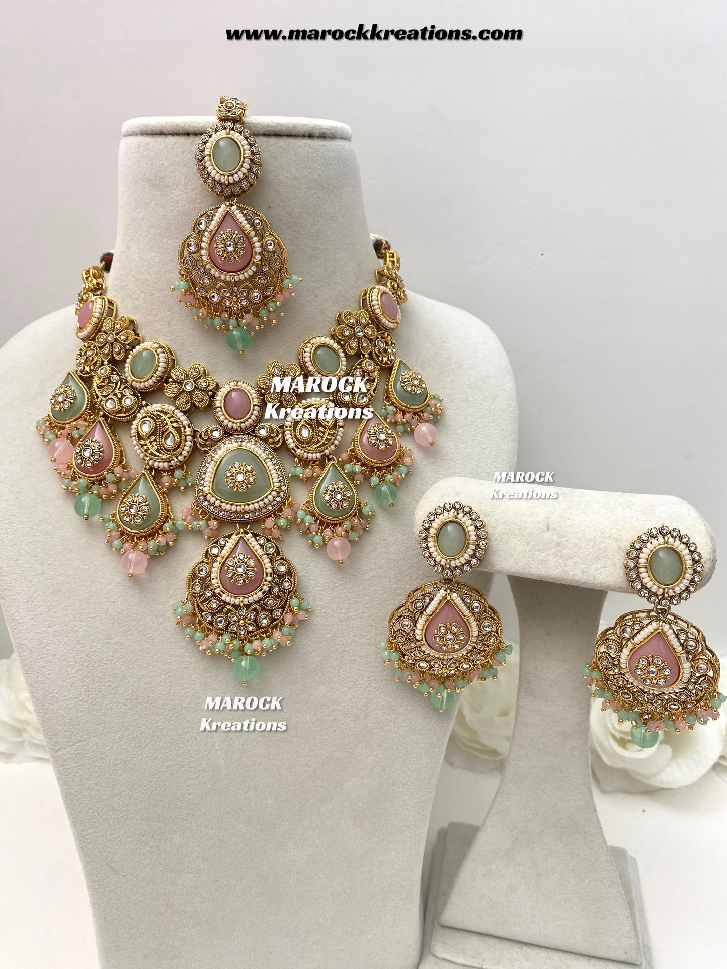 Rufsana Sabyasachi inspired Premium Quality Kundan statement necklace set