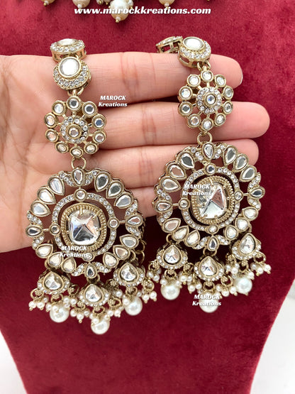 Samantha Premium Quality uncut kundan Statement Bridal set
