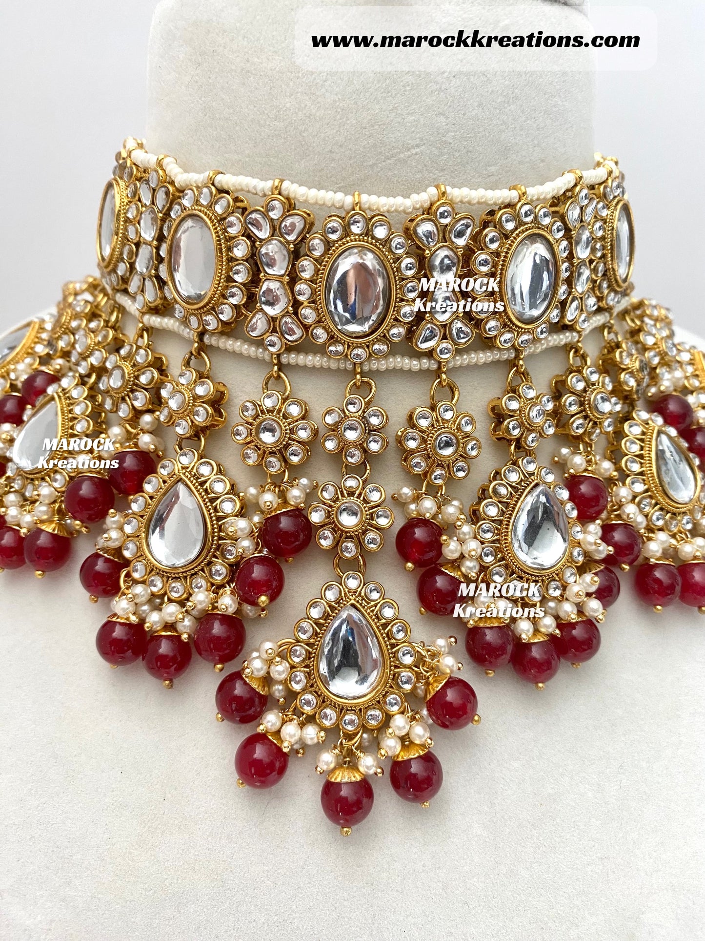 Reet Premium Quality Kundan Statement Necklace set/Bridal set