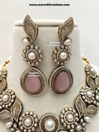 Angela Sabyasachi inspired Premium Quality Moissanite Kundan Necklace set