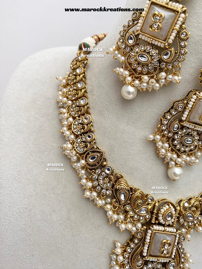 Nidhi Premium Quality Kundan Statement necklace set