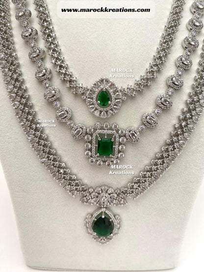 Rabia American Diamond 3 layers Rani Haar set