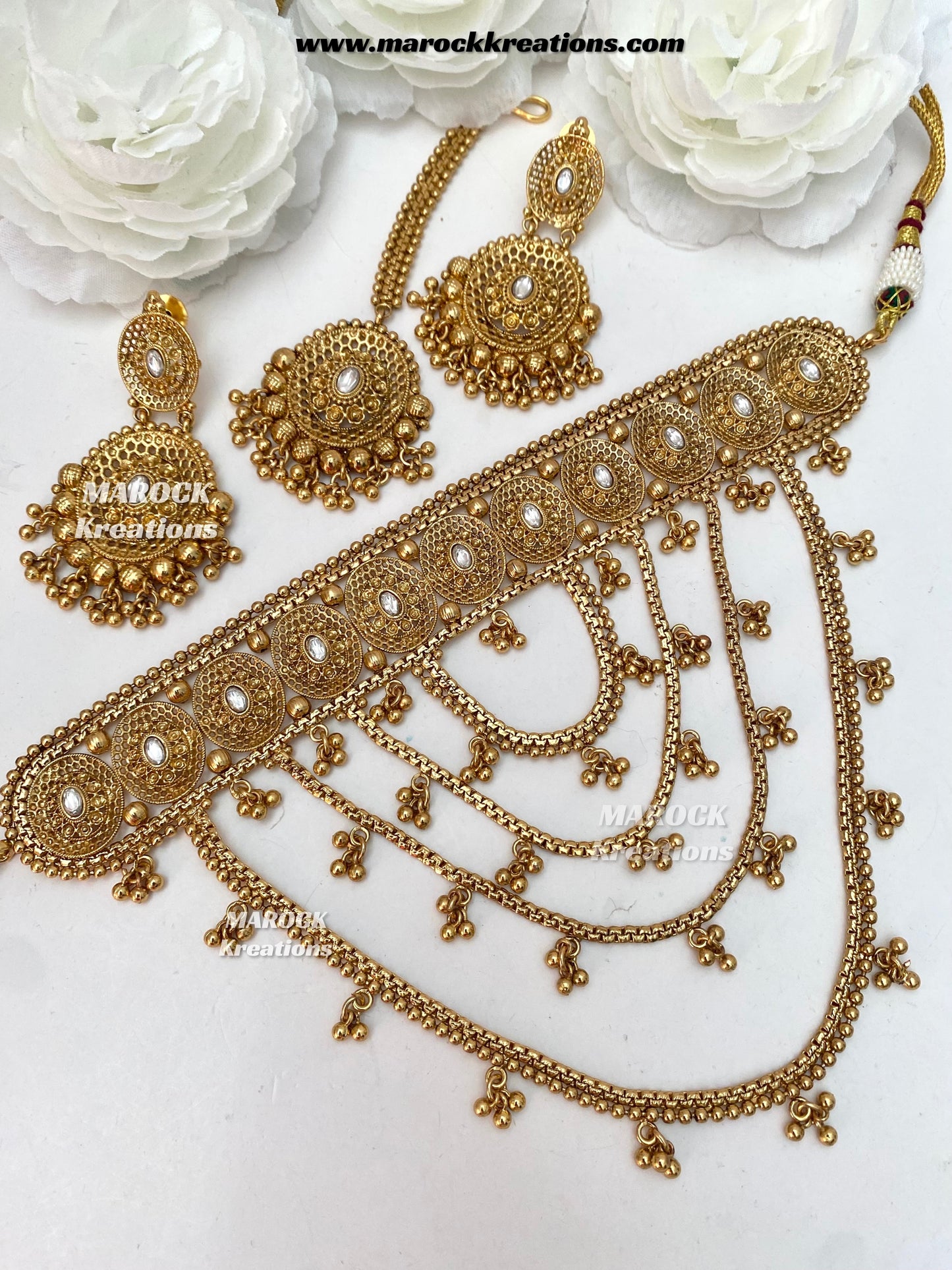 Sadia Premium Quality Gold plated statement choker set