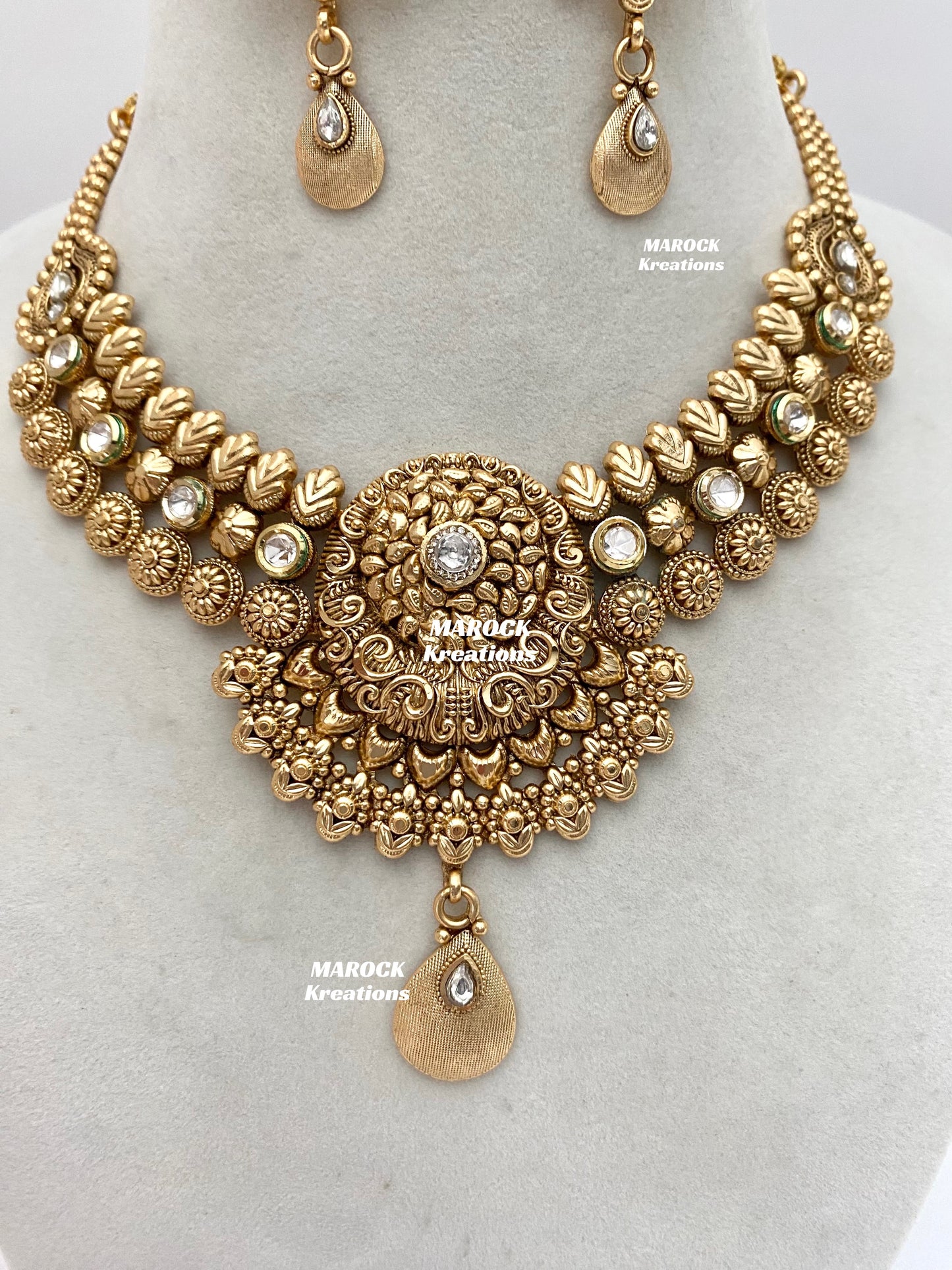 Angie Premium Quality Gold plated necklace set