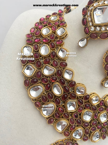 Roksana Sabyasachi inspired Premium Quality Kundan Statement Necklace set