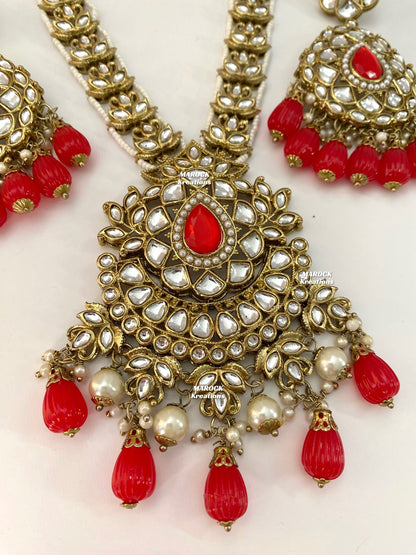 Kundan Red Rani Haar/Long necklace