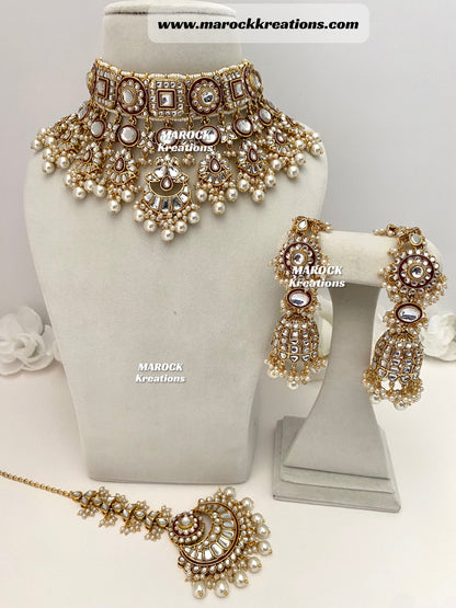 Mehak Premium Quality Kundan Statement Necklace set