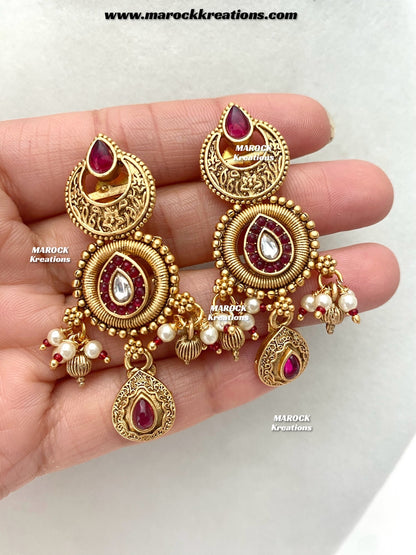 Swapna Gold Plated Necklace set