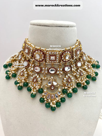 Mehak Premium Quality Kundan Statement Necklace set