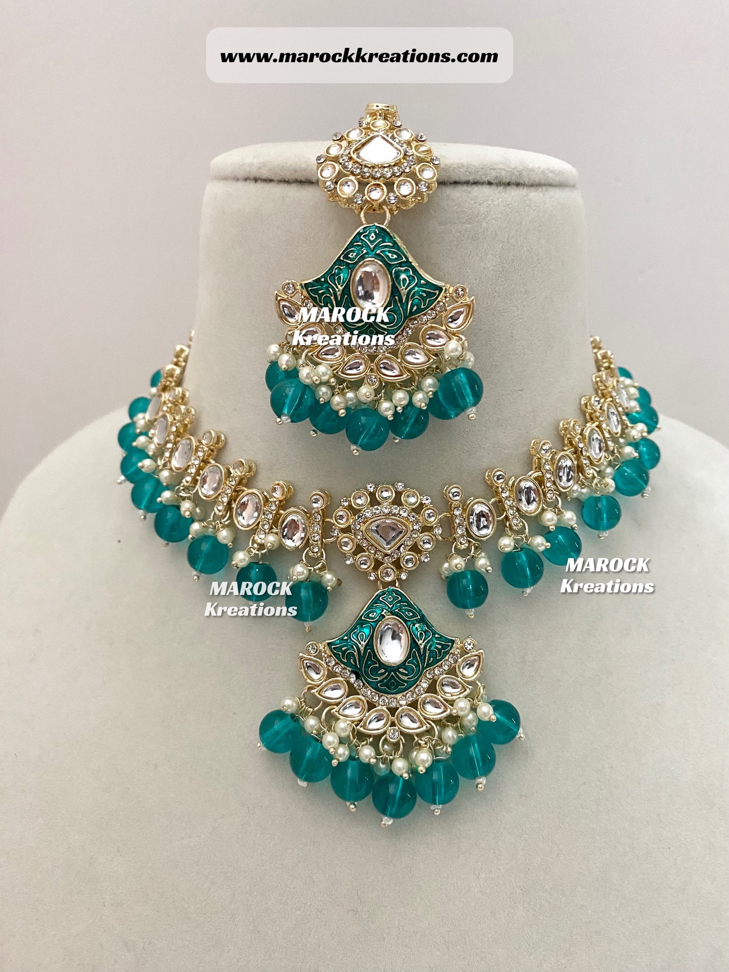 Myra Kundan Meenakari Necklace/Choker set