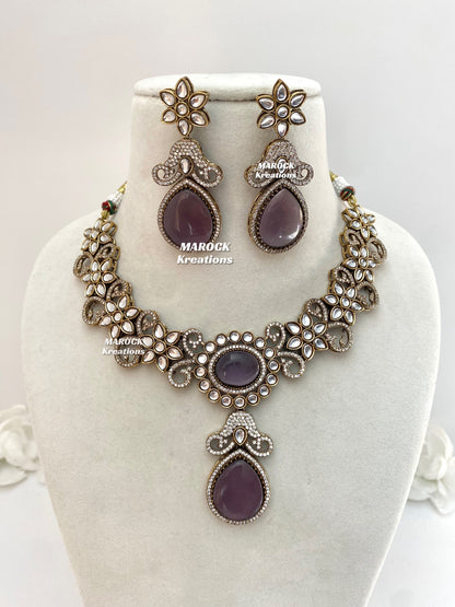 Freya Sabyasachi inspired Premium Quality Moissanite Kundan Necklace set
