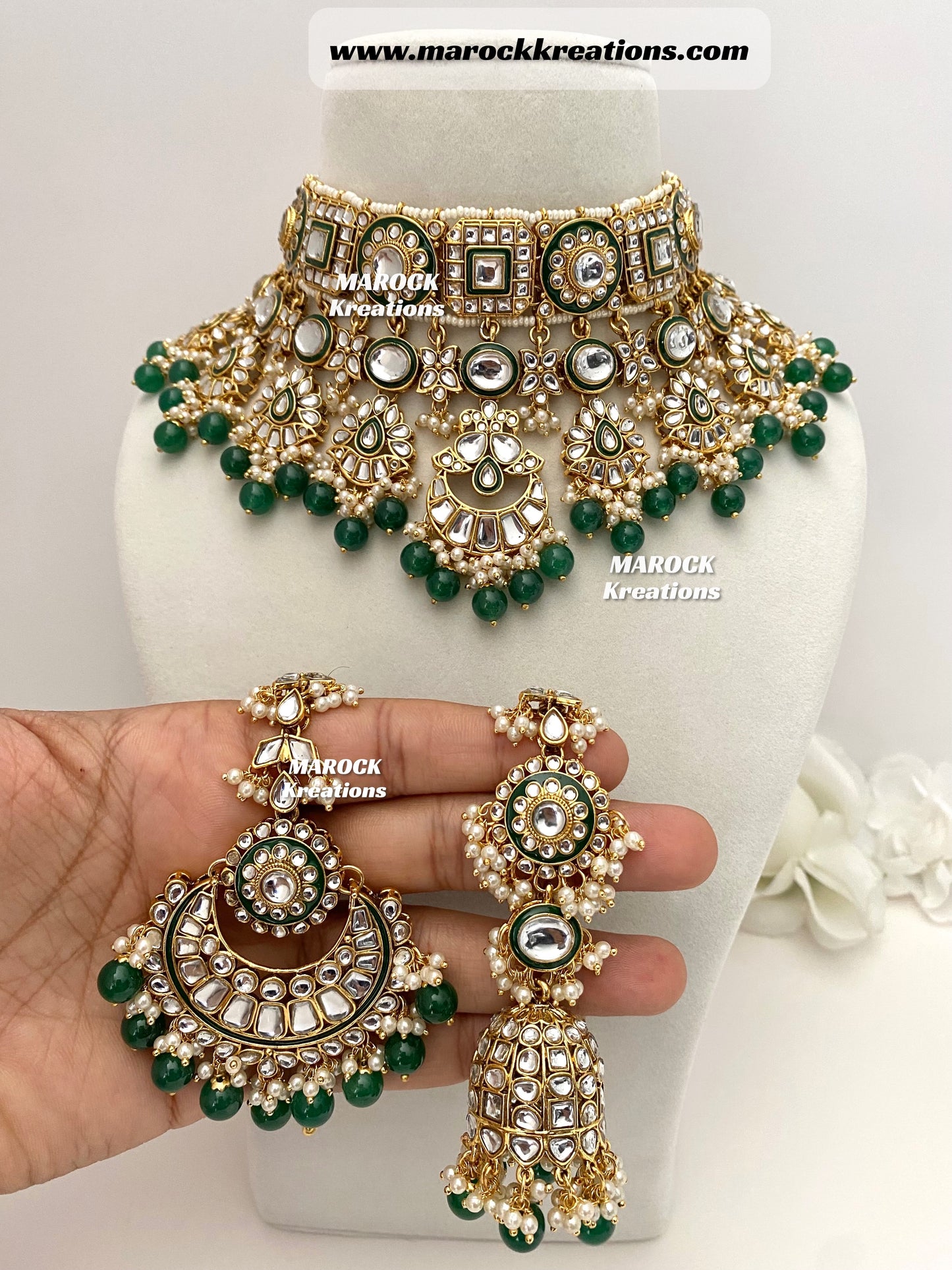 Mehak Premium Quality Kundan Statement Necklace set