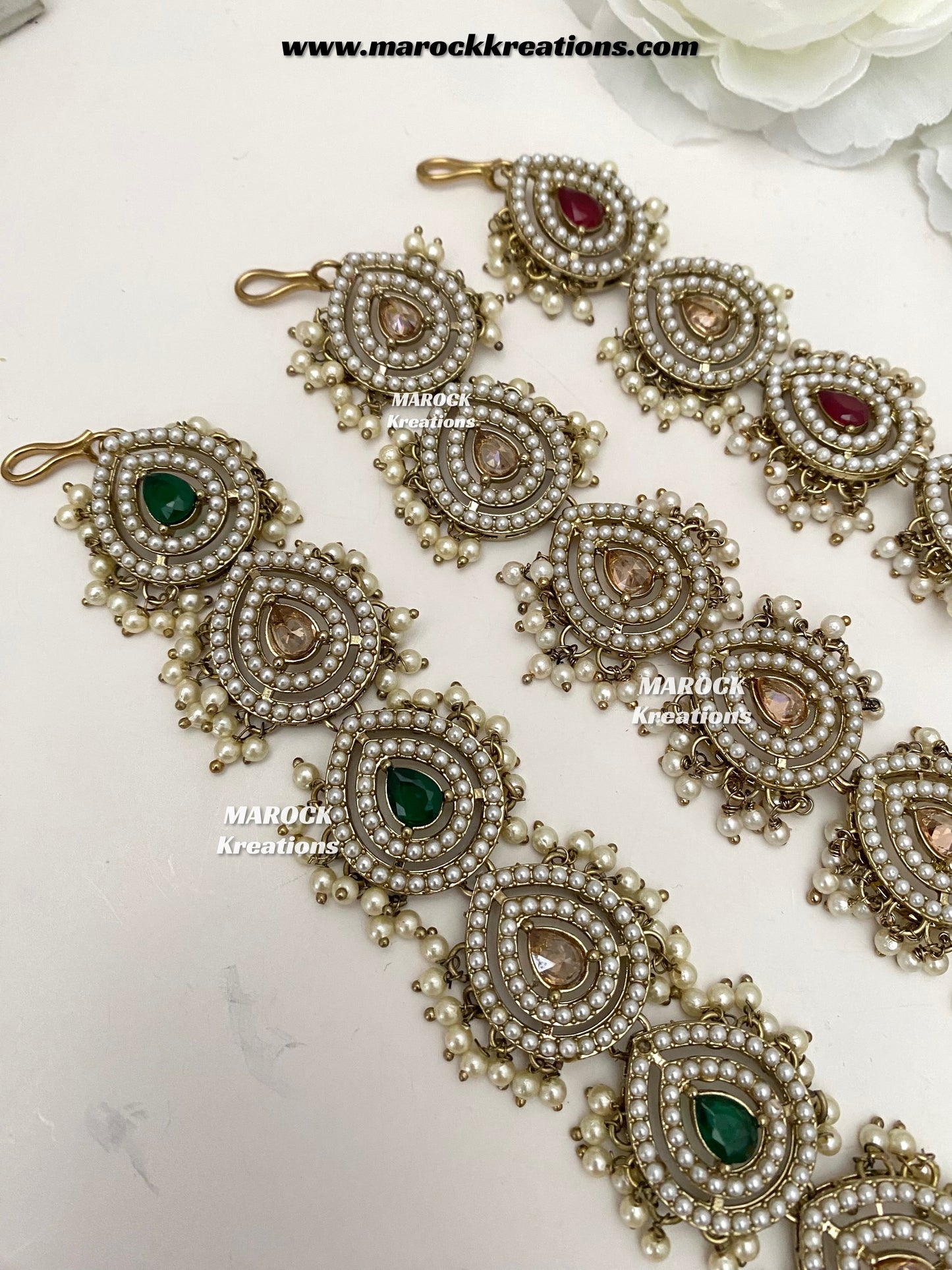 Antique Gold Polki Braid Jewelry/Choti