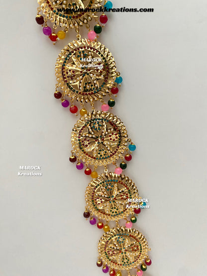 Gold plated Jadau Braid Jewelry/Choti