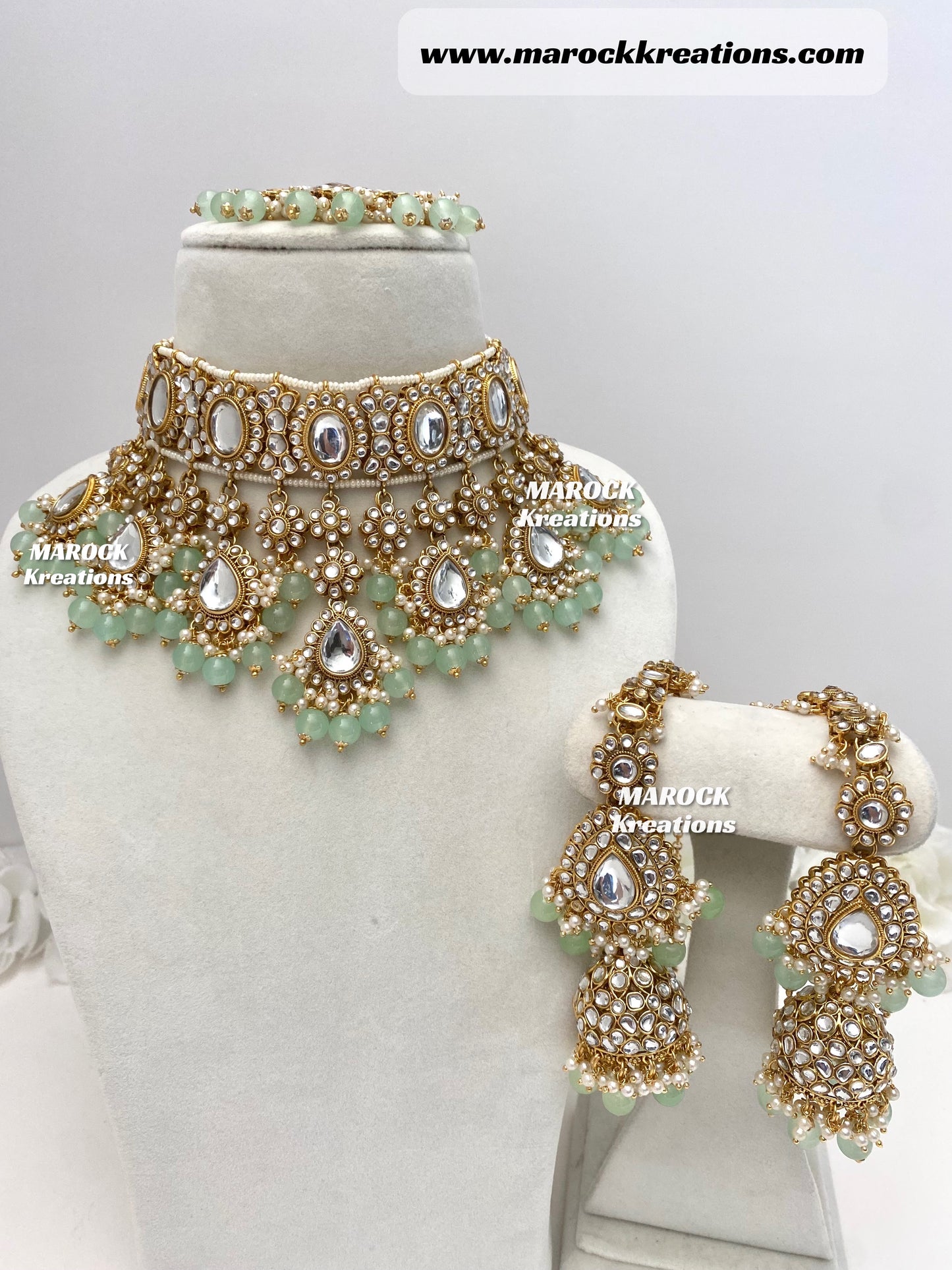 Reet Premium Quality Kundan Statement Necklace set/Bridal set