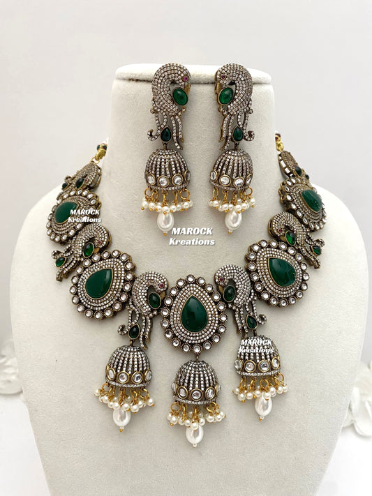 Stella Sabyasachi inspired Premium Quality Victorian Kundan Statement Necklace set