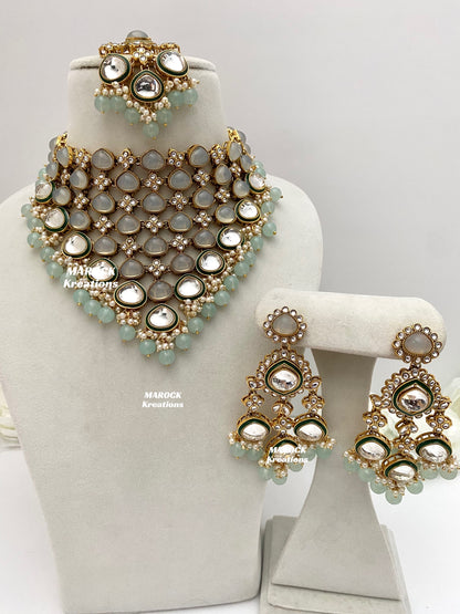 Connie Premium Quality Statement Kundan Necklace/Bridal set