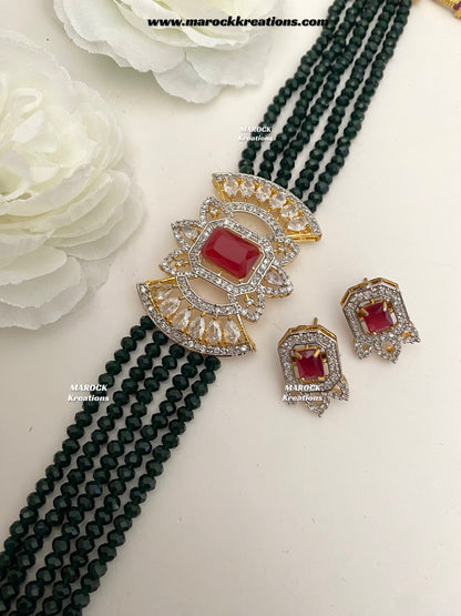 Remya Bollywood style American Diamond choker set