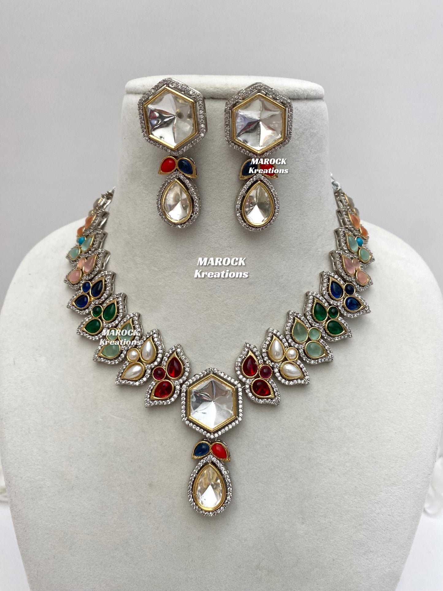 Katie Tyani inspired Premium Quality Kundan Statement Necklace set
