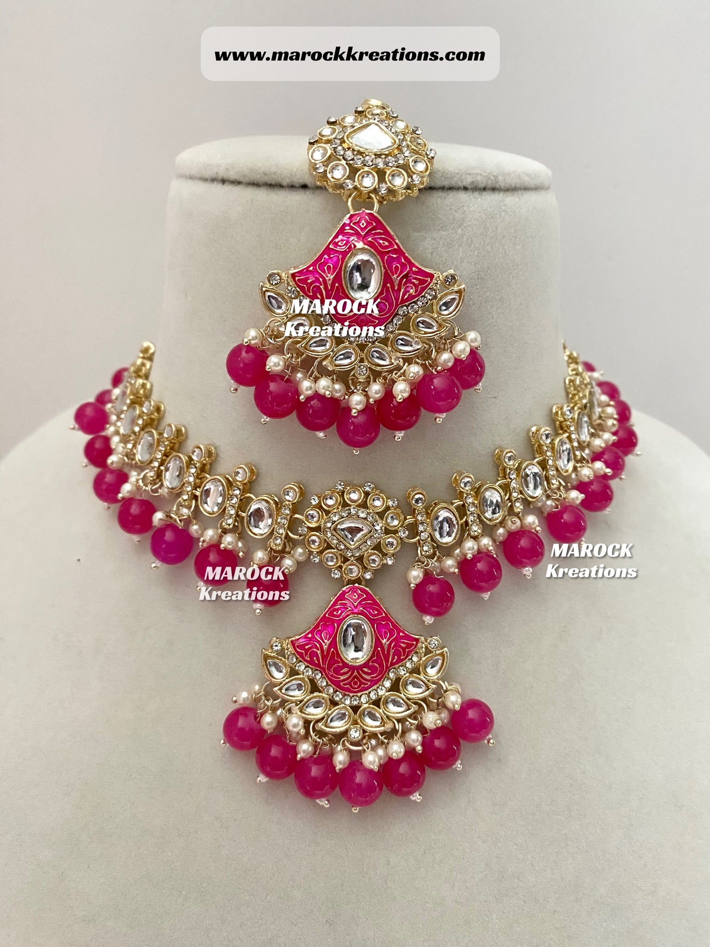 Myra Kundan Meenakari Necklace/Choker set