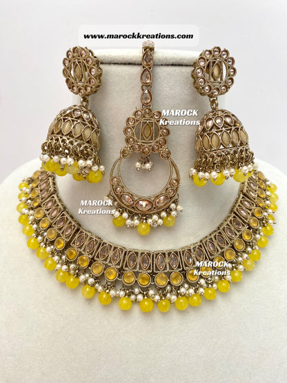 Alisha Antique Polki Choker/Necklace sets