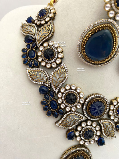 Angela Sabyasachi inspired Premium Quality Moissanite Kundan Necklace set