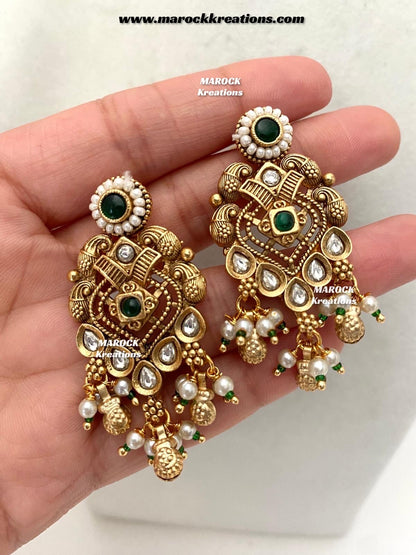 Denia Premium Quality Gold plated Rajwadi Meenakari necklace set