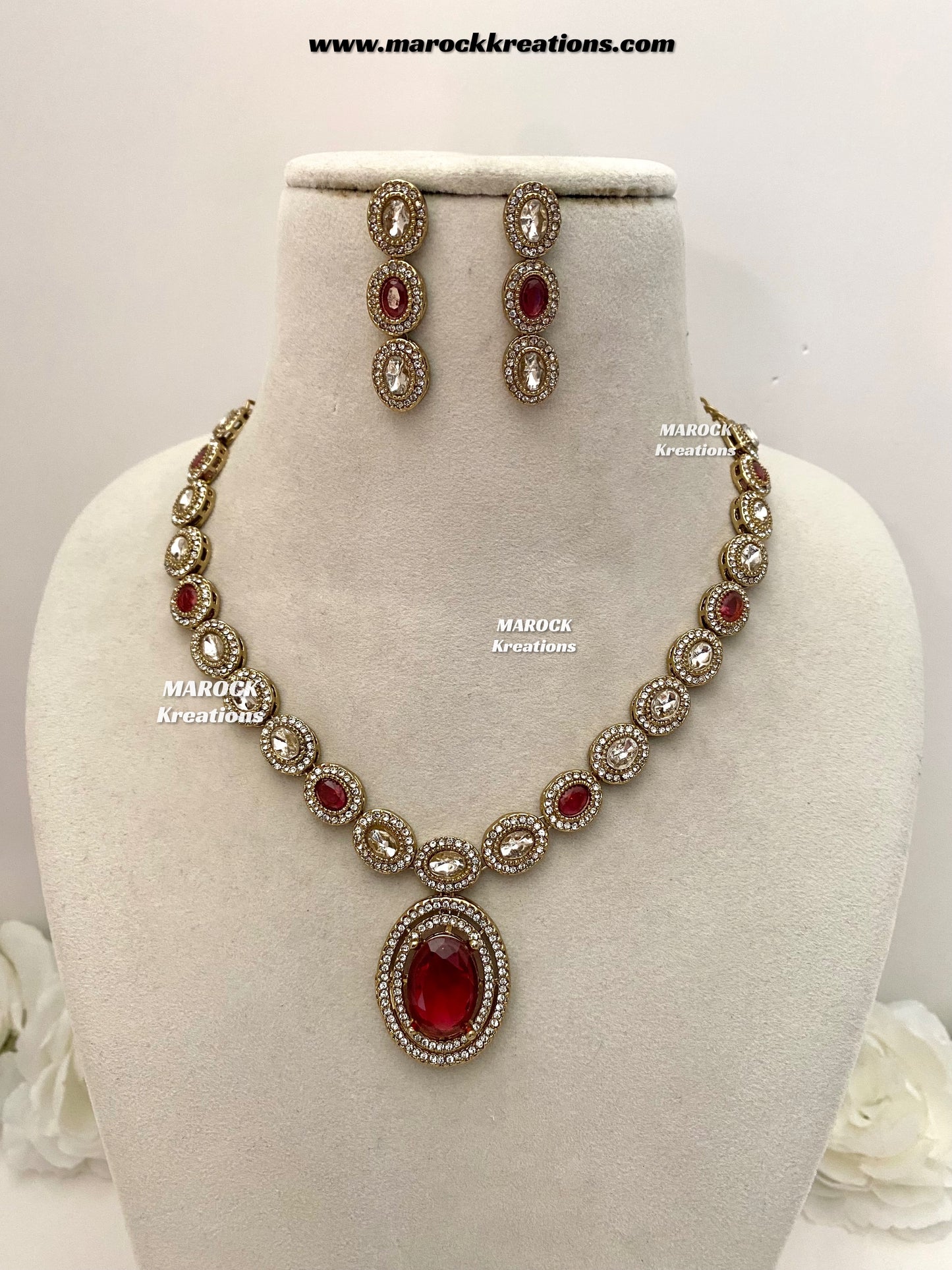 Raveen Premium Quality Kundan Necklace set