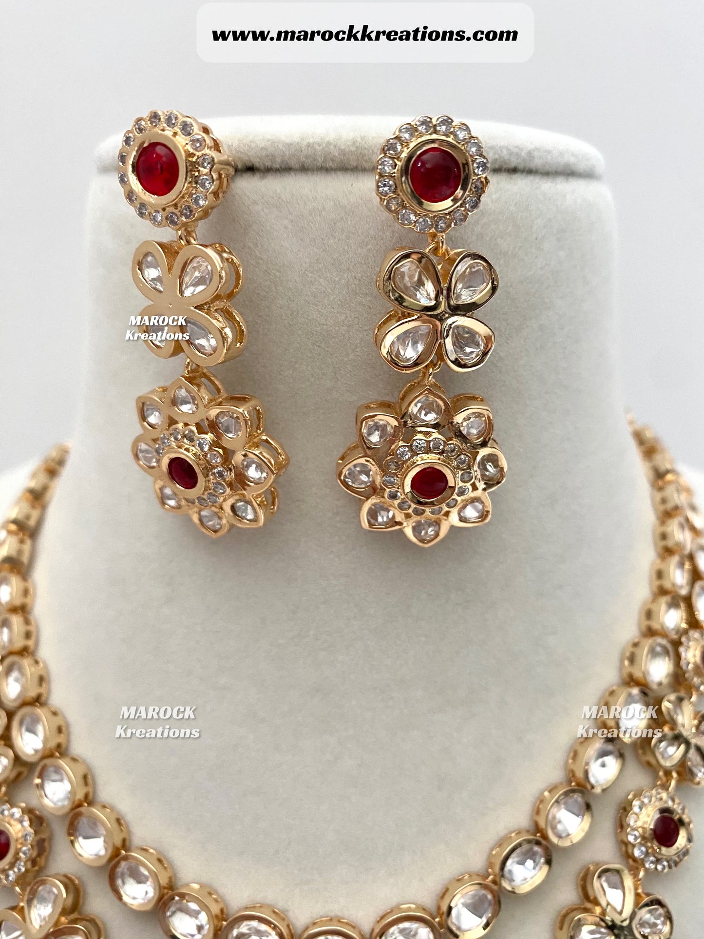 Diva Tyani Inspired Premium Quality gold plated Kundan double layer exclusive Necklace set