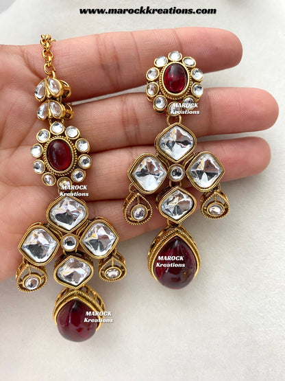 Romana Premium Quality Kundan Statement Necklace set