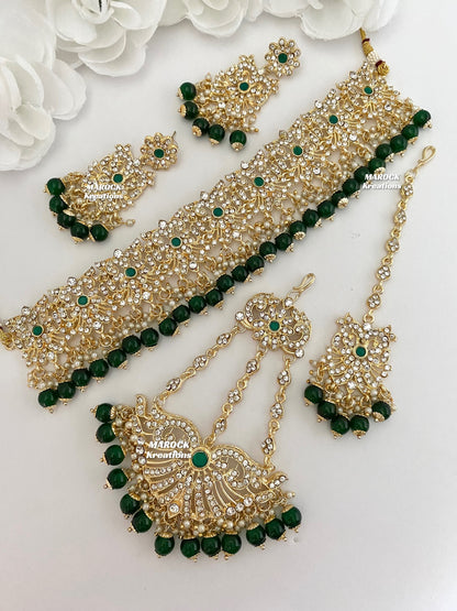 Gold base Pakistani Choker sets