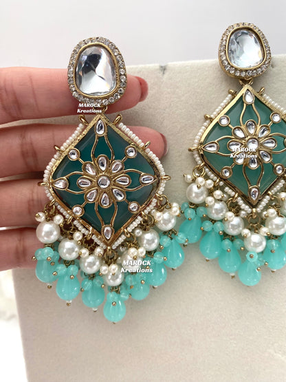 Rosie Kundan Statement Earrings