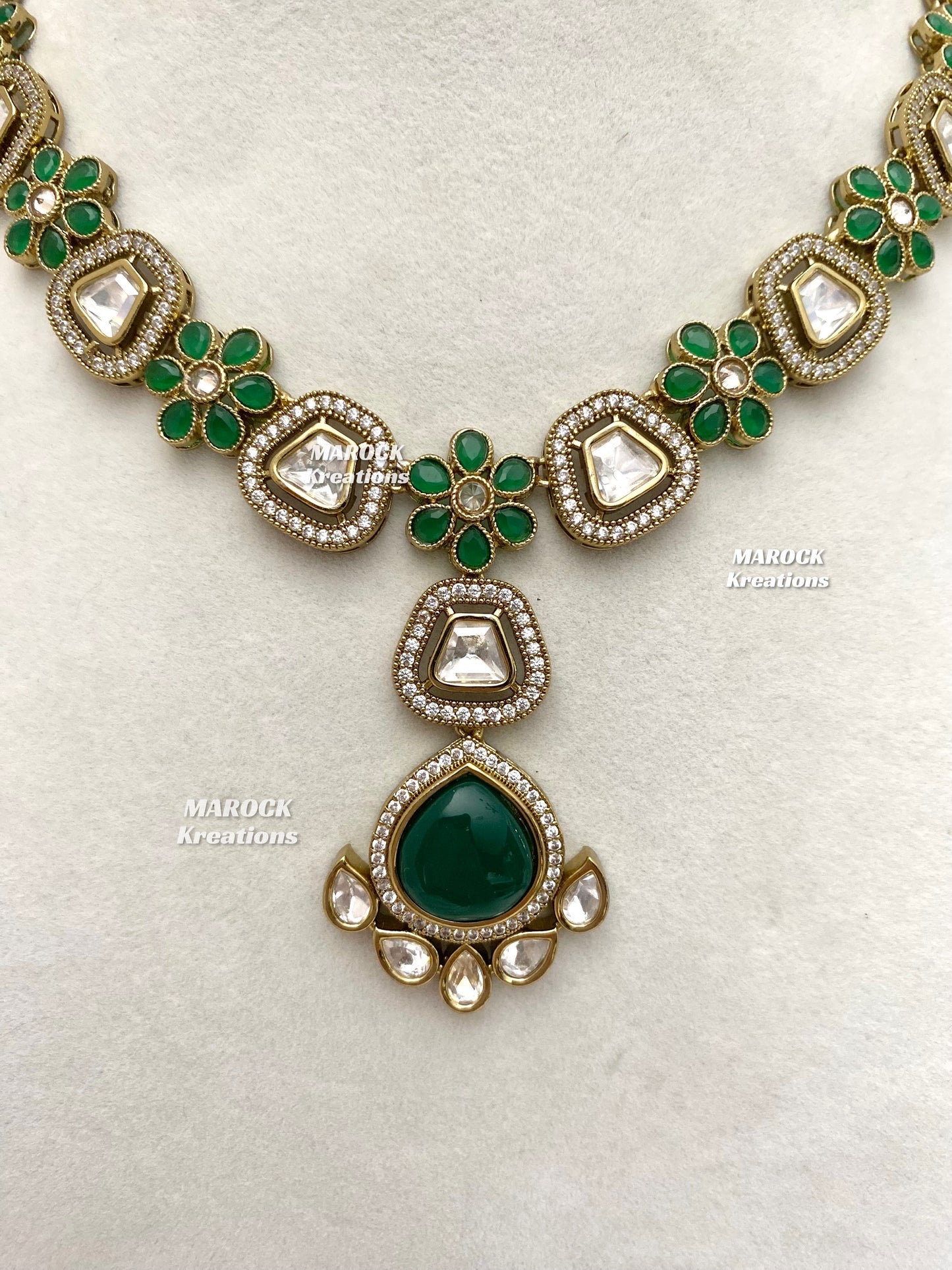 Amara Premium Quality Moissanite Kundan Necklace set