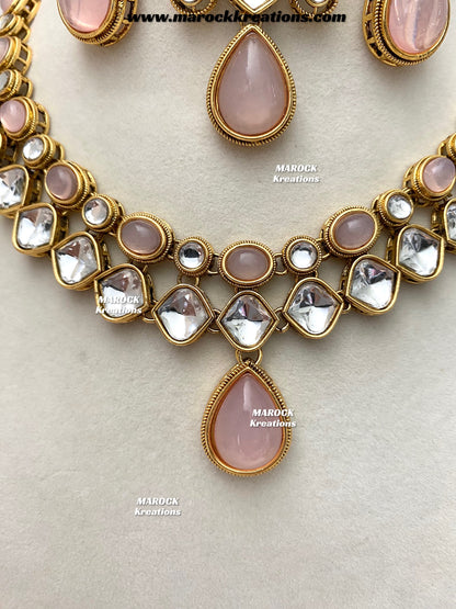 Romana Premium Quality Kundan Statement Necklace set