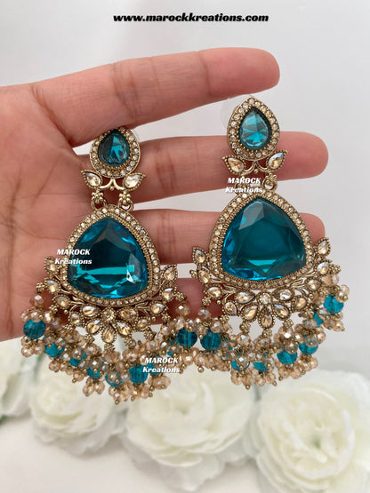 Lina Polki Statement Earrings
