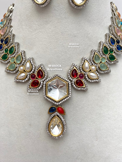 Katie Tyani inspired Premium Quality Kundan Statement Necklace set