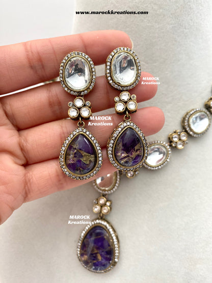 Sanjida Tyani inspired Victorian Kundan Statement Necklace set