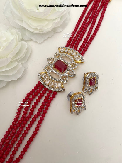 Remya Bollywood style American Diamond choker set