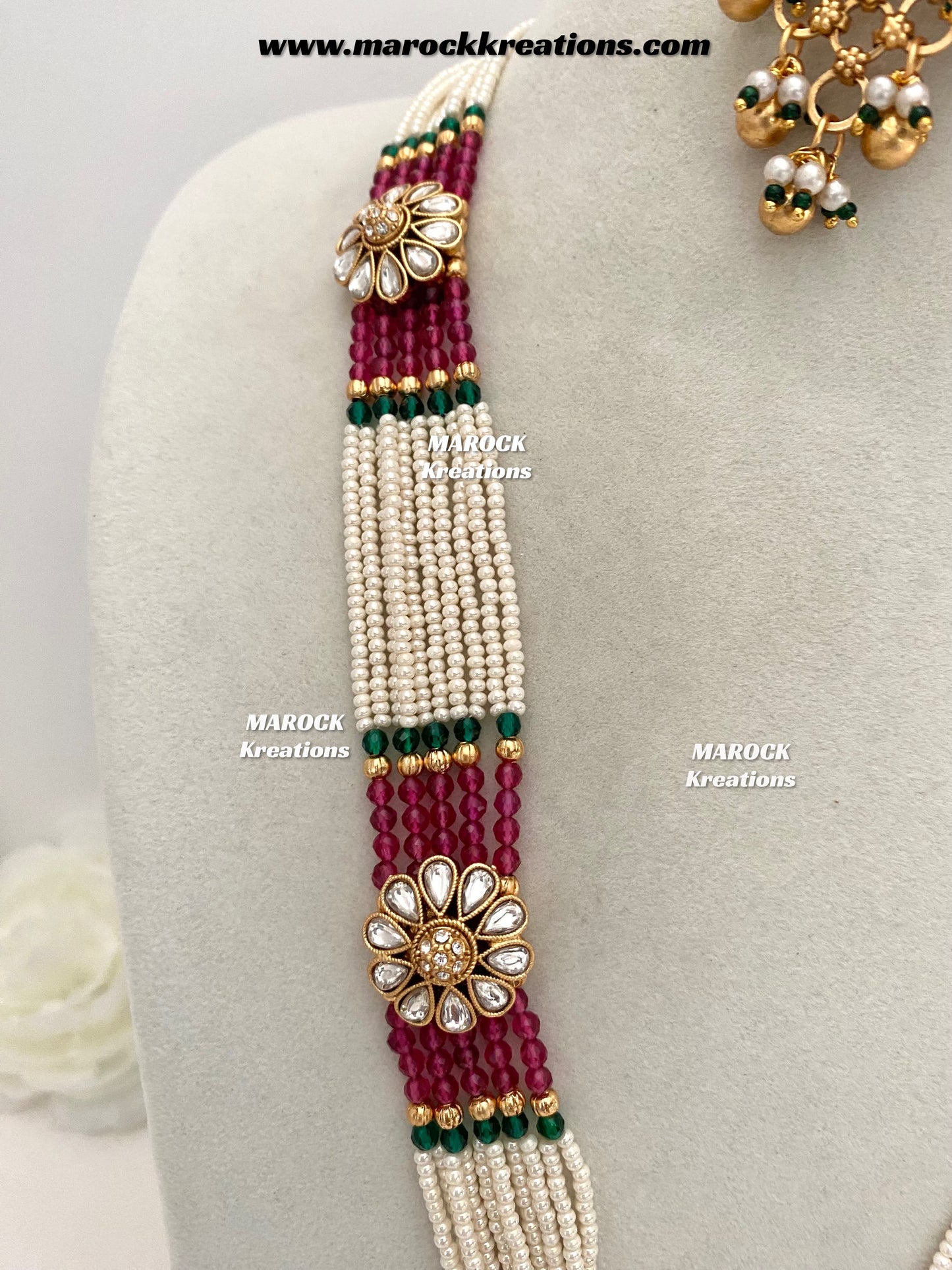 Tasnim Premium Quality Gold plated exclusive heritage Rani haar set