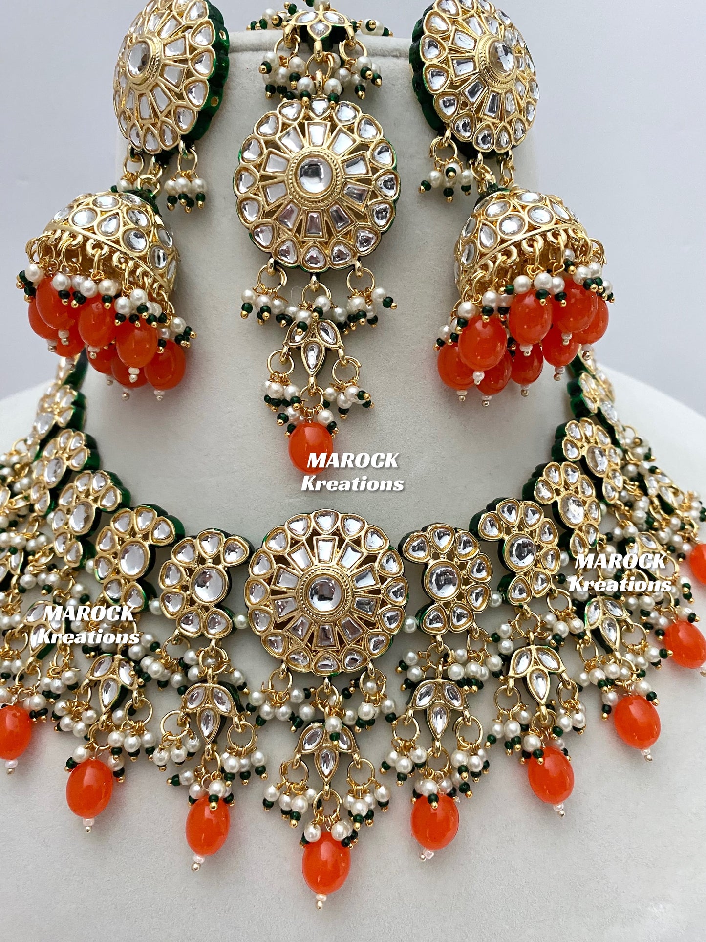 Premium Quality Thappa Kundan Statement Necklace sets